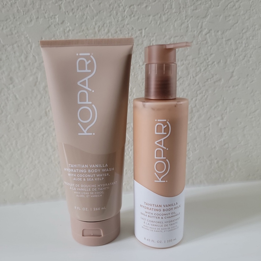 Kopari Tahitian Vanilla Hydrating Body Wash & Body Milk - Nude Peach